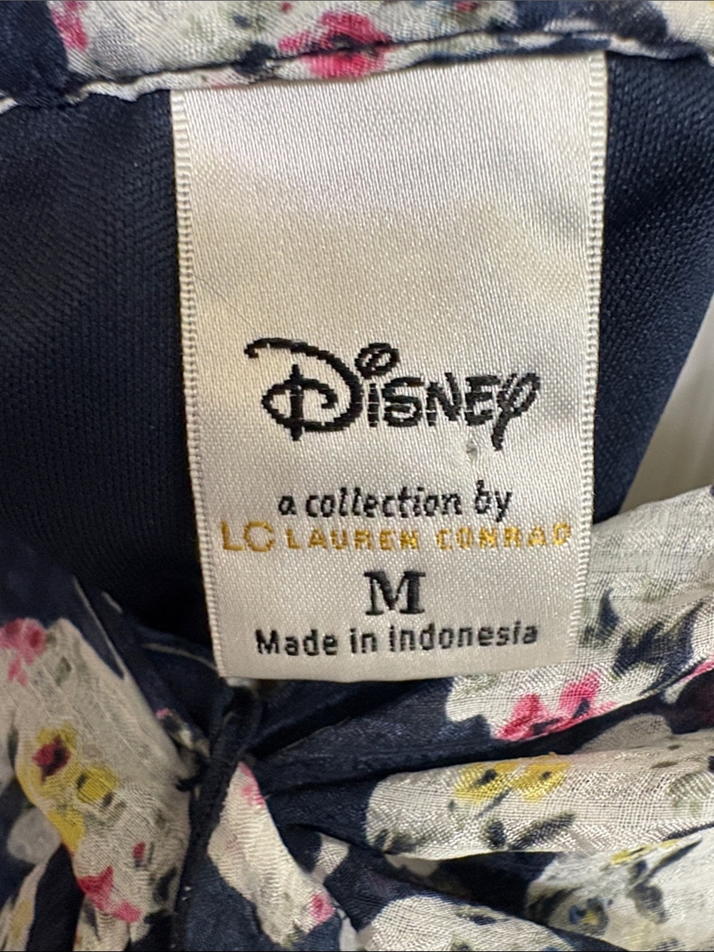 Disney x Lauren Conrad Alice in Wonderland Teapot Navy Floral Print Summer Dress - Picture 5 of 10